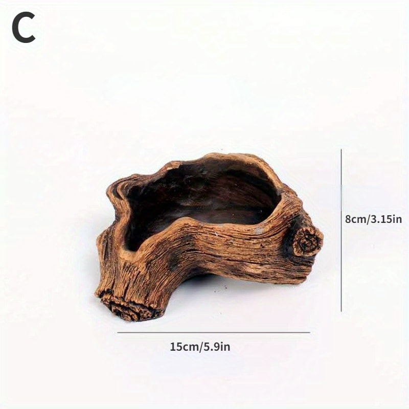 Retro Tree Stump Succulent Planter Rustic Cement Flower Pot for Home Decor