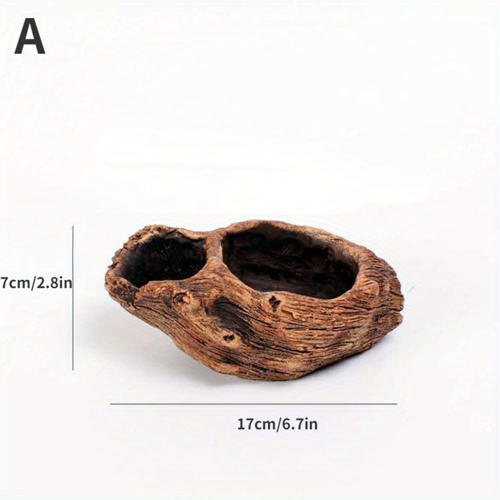 Retro Tree Stump Succulent Planter Rustic Cement Flower Pot for Home Decor