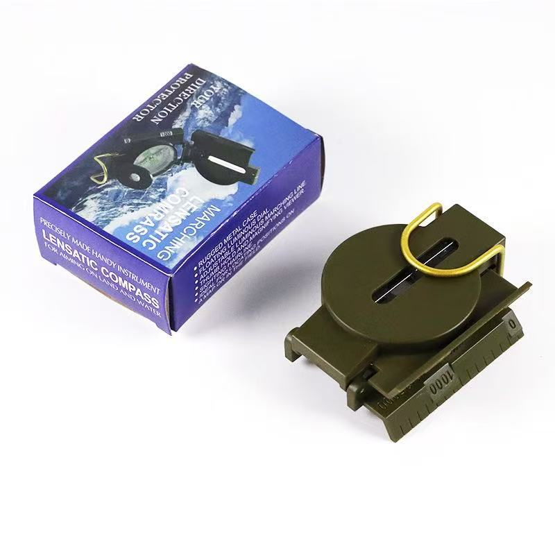 High Precision Military Lensatic Compass Waterproof Outdoor Navigation Tool for Hiking Camping Survival