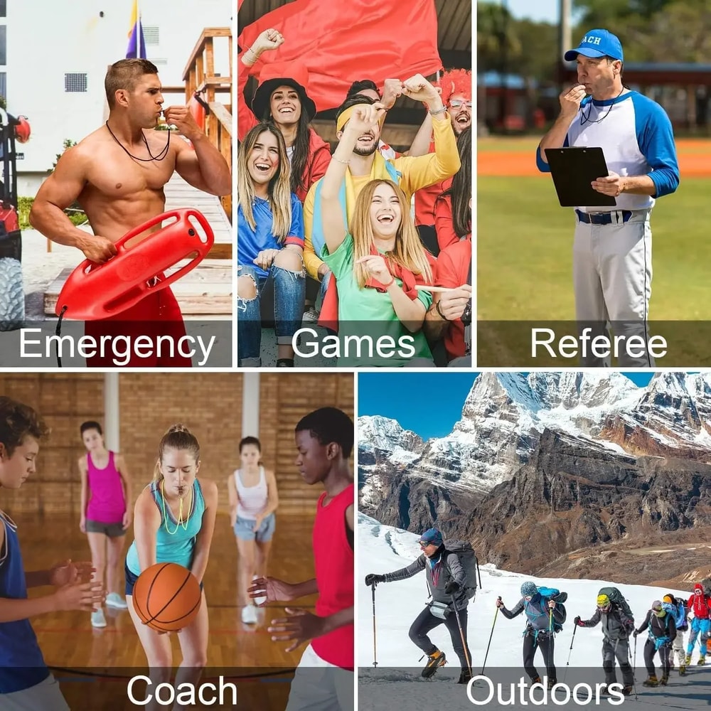 Emergency Survival Whistle With Compass Thermometer For Outdoor Safety 3