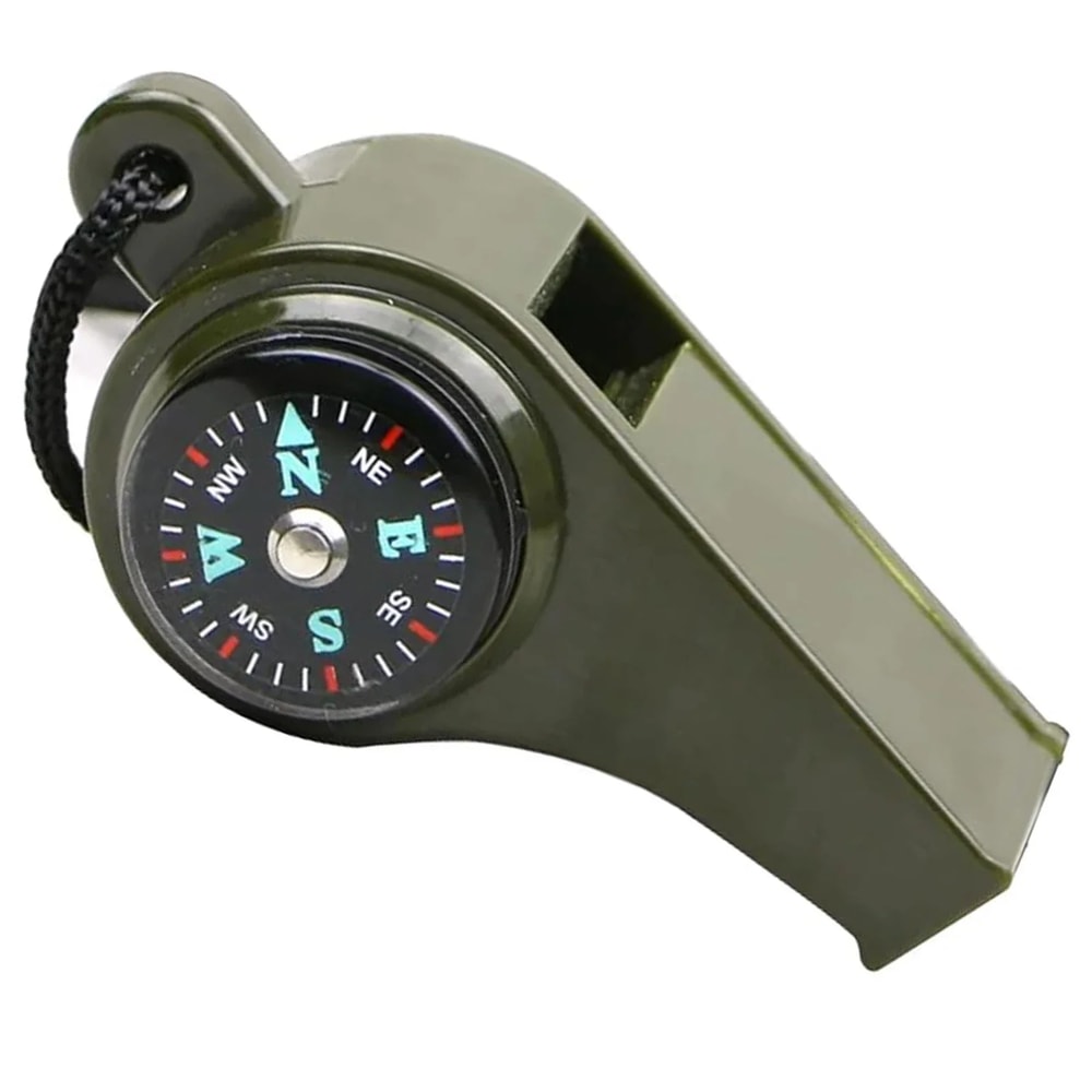 Emergency Survival Whistle With Compass Thermometer For Outdoor Safety 5
