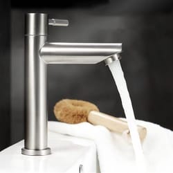 stainless steel basin sink tap modern single cold water faucet with raised deck mount design