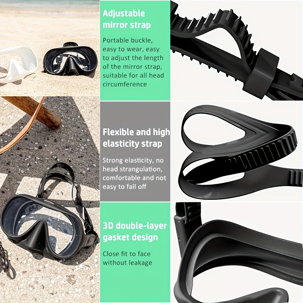 HD Panoramic Snorkeling Mask Frameless Wide View Diving Goggles 1