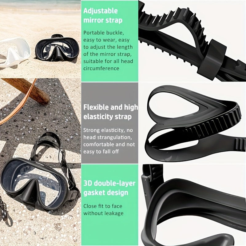 HD Panoramic Snorkeling Mask Frameless Wide View Diving Goggles 1