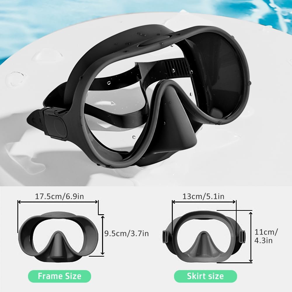 HD Panoramic Snorkeling Mask Frameless Wide View Diving Goggles 5