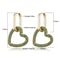 Elegant Heart Charm Hoop Earrings with Zircon Crystals