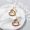 Elegant Heart Charm Hoop Earrings with Zircon Crystals