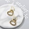 Elegant Heart Charm Hoop Earrings with Zircon Crystals