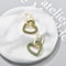 Elegant Heart Charm Hoop Earrings with Zircon Crystals