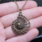 Vintage Bronze Swirl Pendant Necklace For Women Timeless Antique Jewelry 1