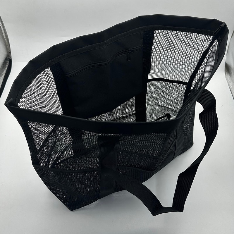 Large Capacity Mesh Beach Bag Multi Pocket Travel Toiletry Portable Swim Organizer 0