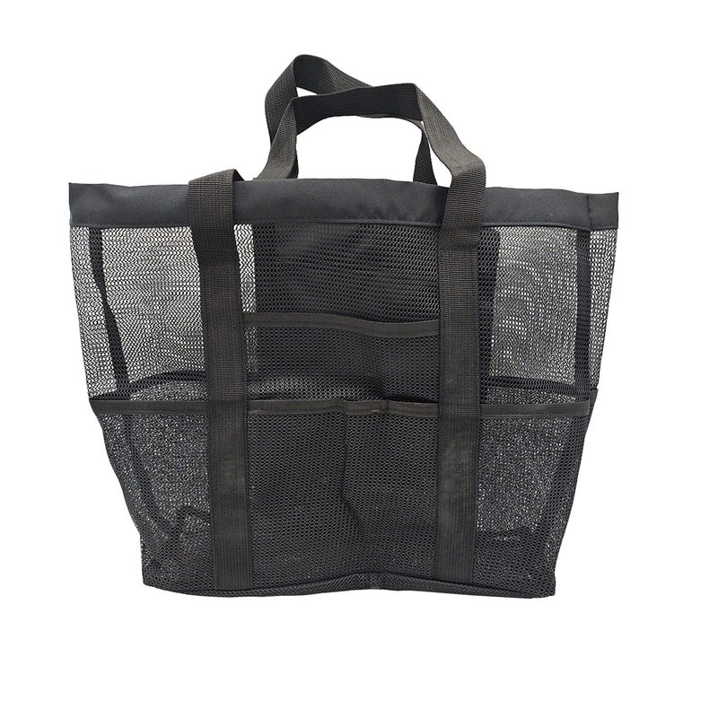 Large Capacity Mesh Beach Bag Multi Pocket Travel Toiletry Portable Swim Organizer 5