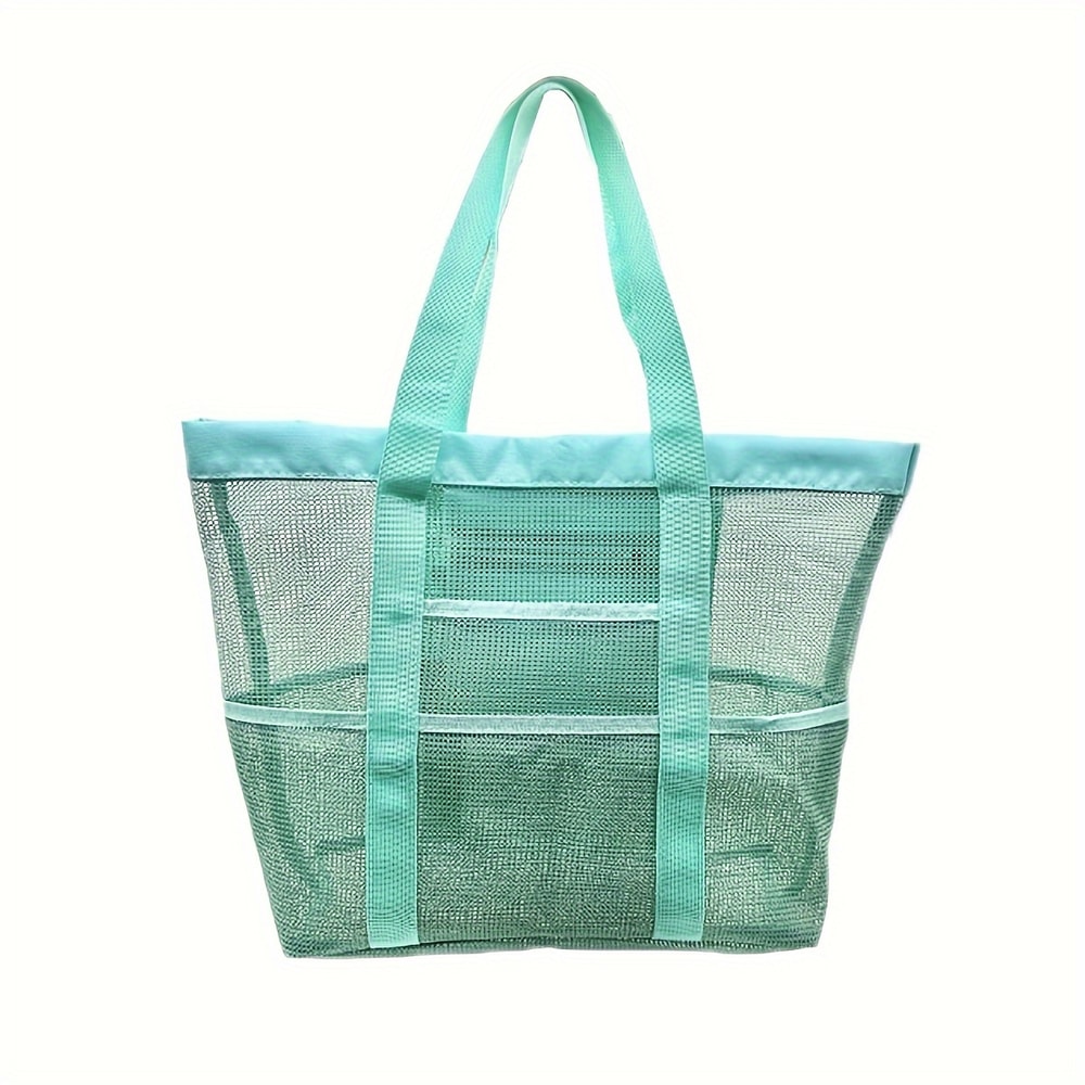 Large Capacity Mesh Beach Bag Multi Pocket Travel Toiletry Portable Swim Organizer 3