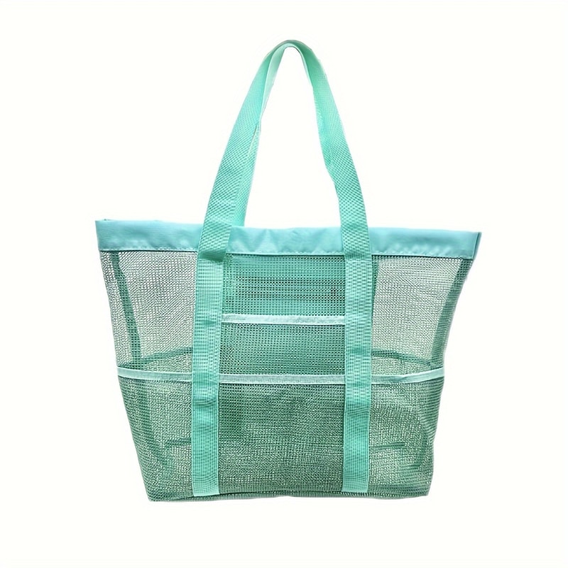 Large Capacity Mesh Beach Bag Multi Pocket Travel Toiletry Portable Swim Organizer 3