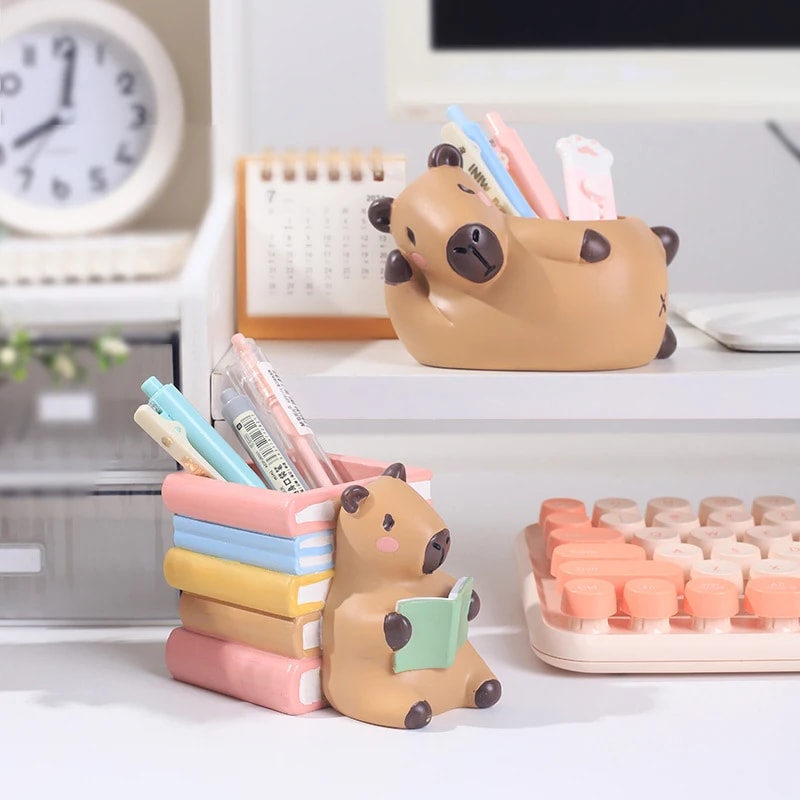 Capybara Succulent Planter Mini Resin Animal Flower Pot For Desk Decor 3