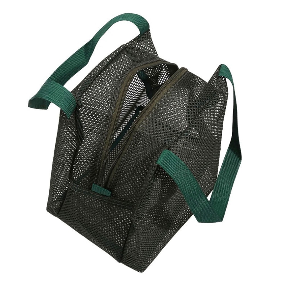 Large Capacity Mesh Toiletry Bag With Handle Portable Travel Makeup Beach Organizer 2