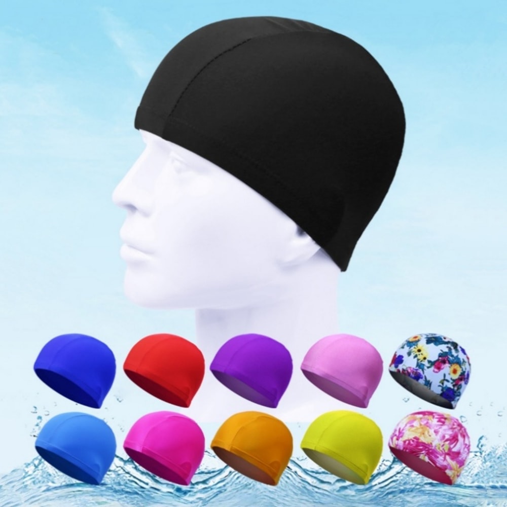 Elastic Silicone Swim Cap For Adults Breathable Waterproof Pool Training Hat 1