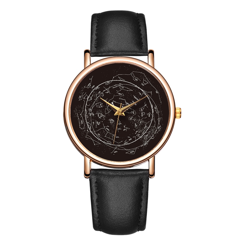 Elegant Women Leather Watch Quartz Casual Waterproof Minimalist Timepiece