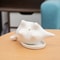 White Ceramic Dinosaur Succulent Planter Pot with Tray Cute Desk Decor