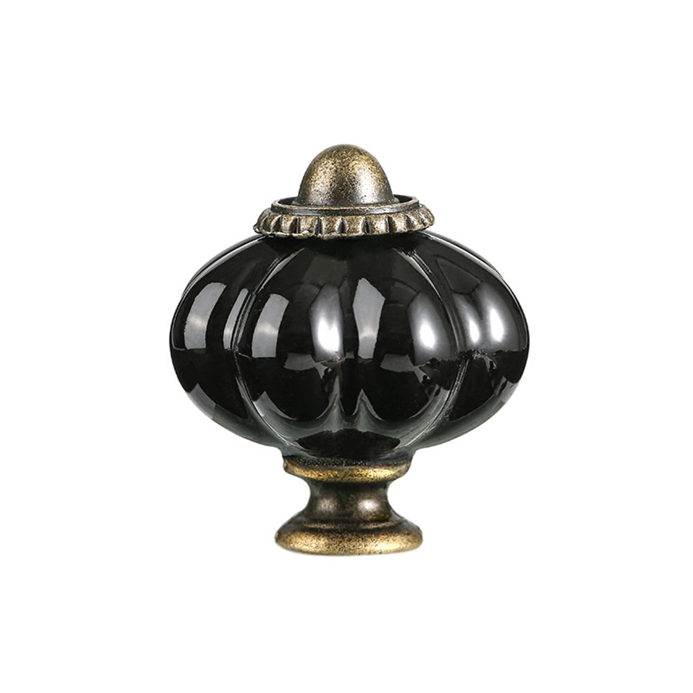 Ceramic Pumpkin Cabinet Knobs Decorative Kitchen Drawer Pulls For Cabinets Dressers 8