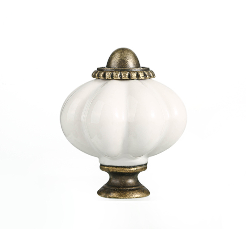 Ceramic Pumpkin Cabinet Knobs Decorative Kitchen Drawer Pulls For Cabinets Dressers 11