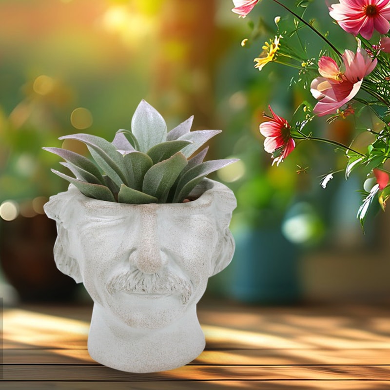 Minimalist Head Planter Pot Decorative Face Flower Pot With Drainage 3