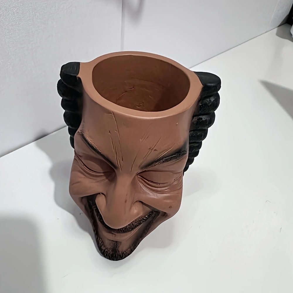 Creative Face Planter Pot Decorative Resin Succulent Planter For Indoor Garden Decor 2