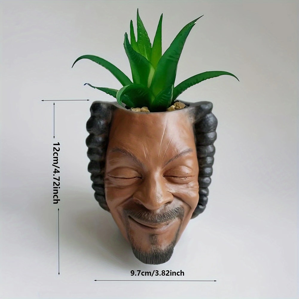 Creative Face Planter Pot Decorative Resin Succulent Planter For Indoor Garden Decor 5