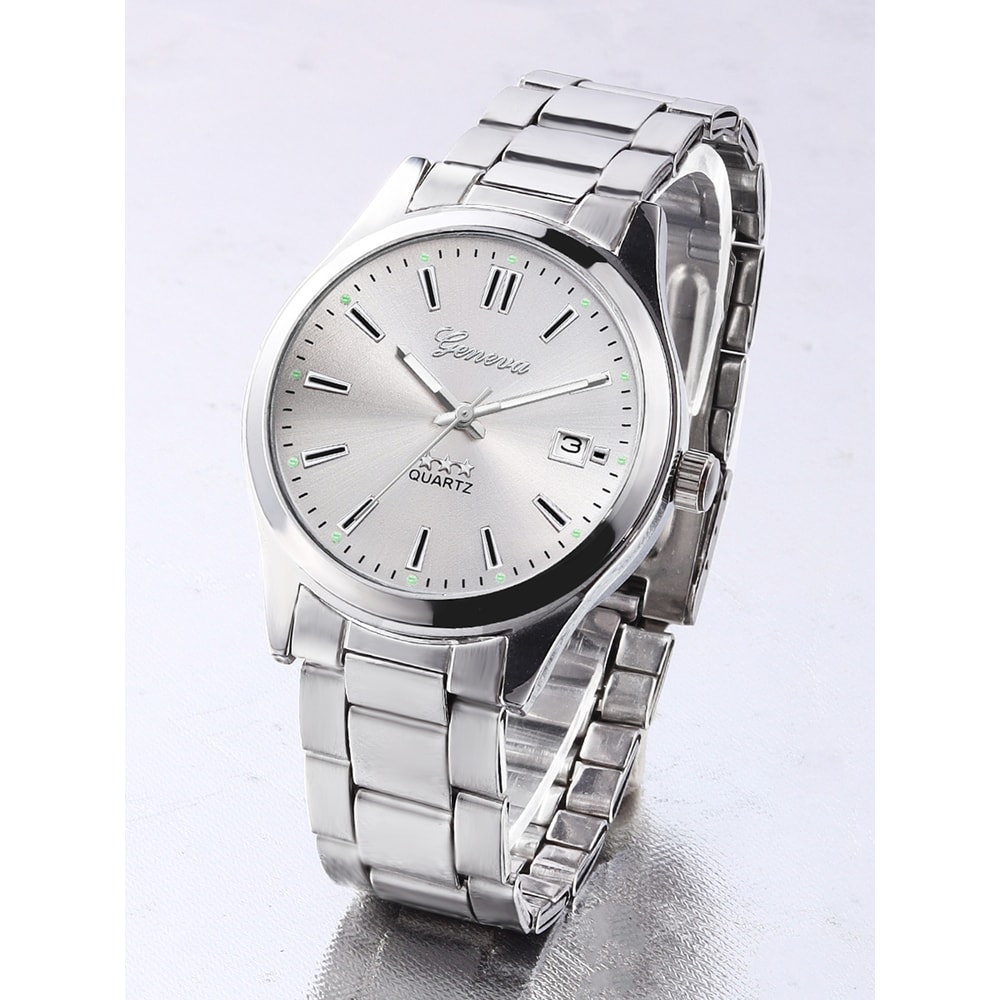 Elegant Womens Quartz Watch With Steel Band Calendar Minimalist Fashion Wristwatch 4
