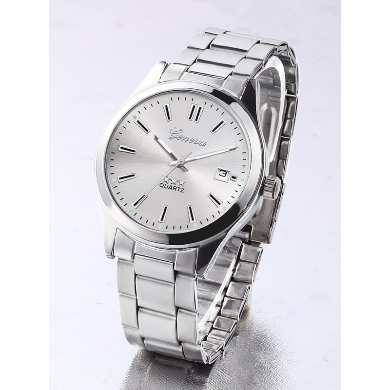 Elegant Womens Quartz Watch With Steel Band Calendar Minimalist Fashion Wristwatch 4