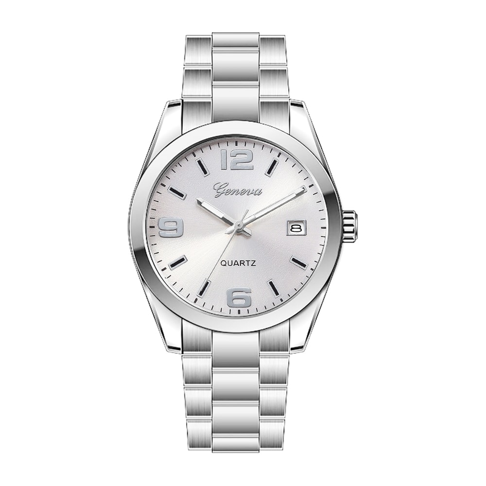Elegant Womens Quartz Watch With Steel Band Calendar Minimalist Fashion Wristwatch 9
