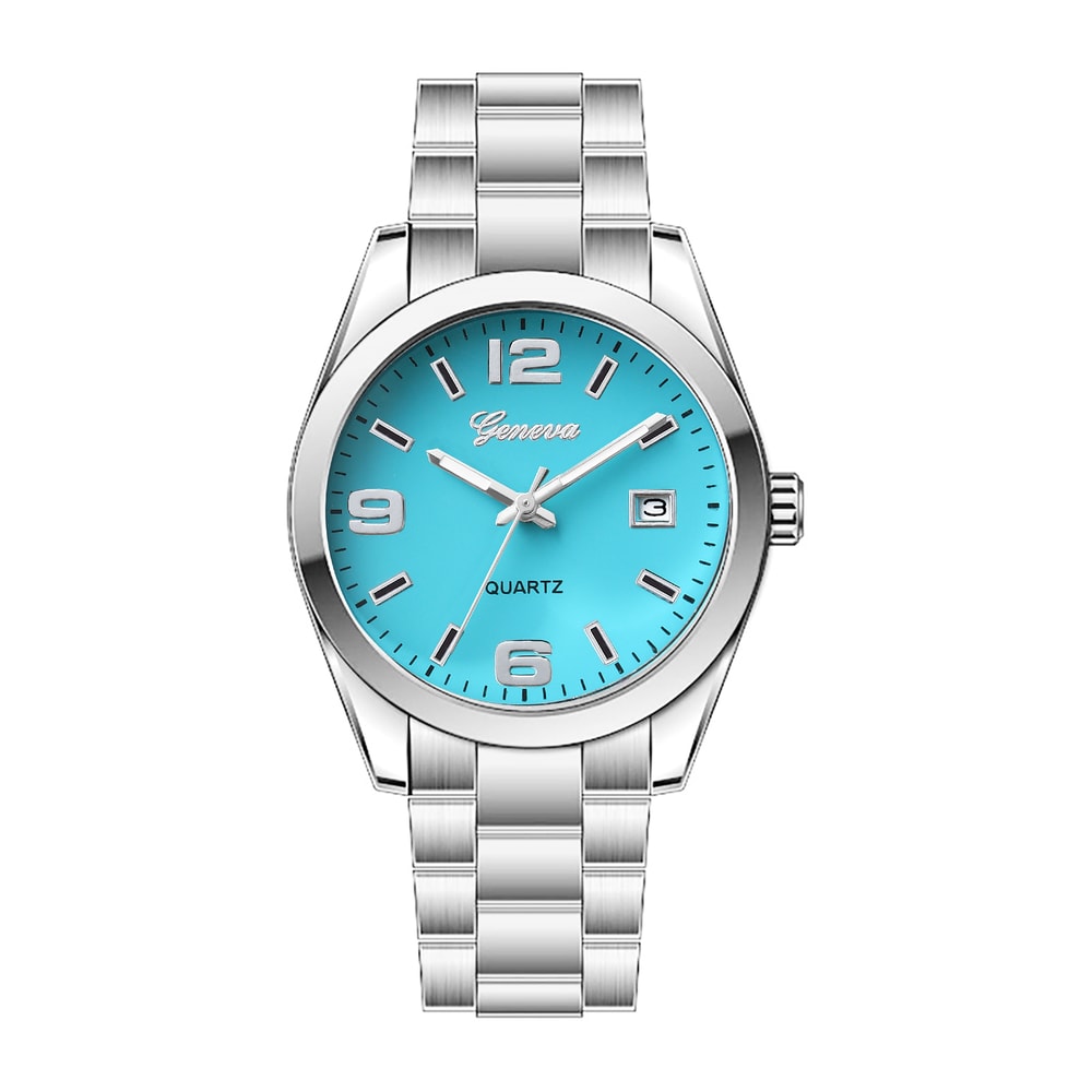 Elegant Womens Quartz Watch With Steel Band Calendar Minimalist Fashion Wristwatch 0