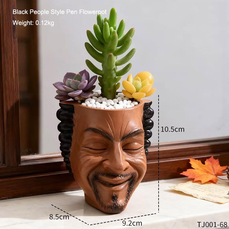 Creative Resin Decorative Flower Pot For Indoor Outdoor Garden Planter Decor 5