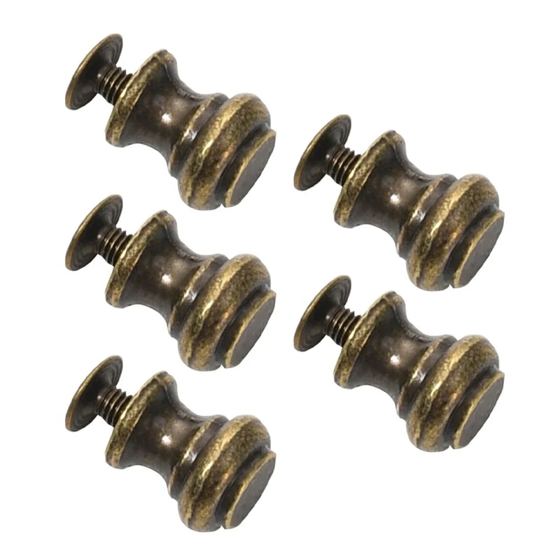 Antique Bronze Mini Drawer Knobs Vintage Cabinet Handles For Jewelry Boxes Dressers 0