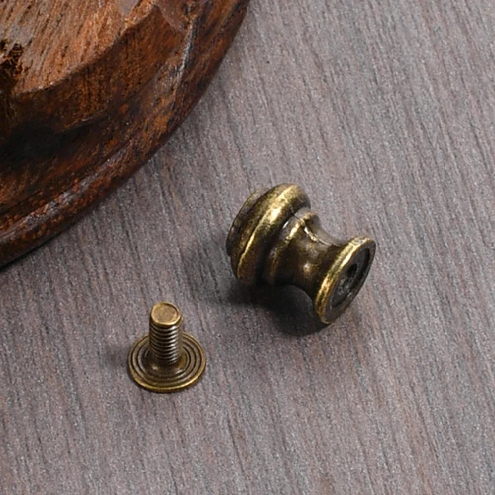 Antique Bronze Mini Drawer Knobs Vintage Cabinet Handles For Jewelry Boxes Dressers 5