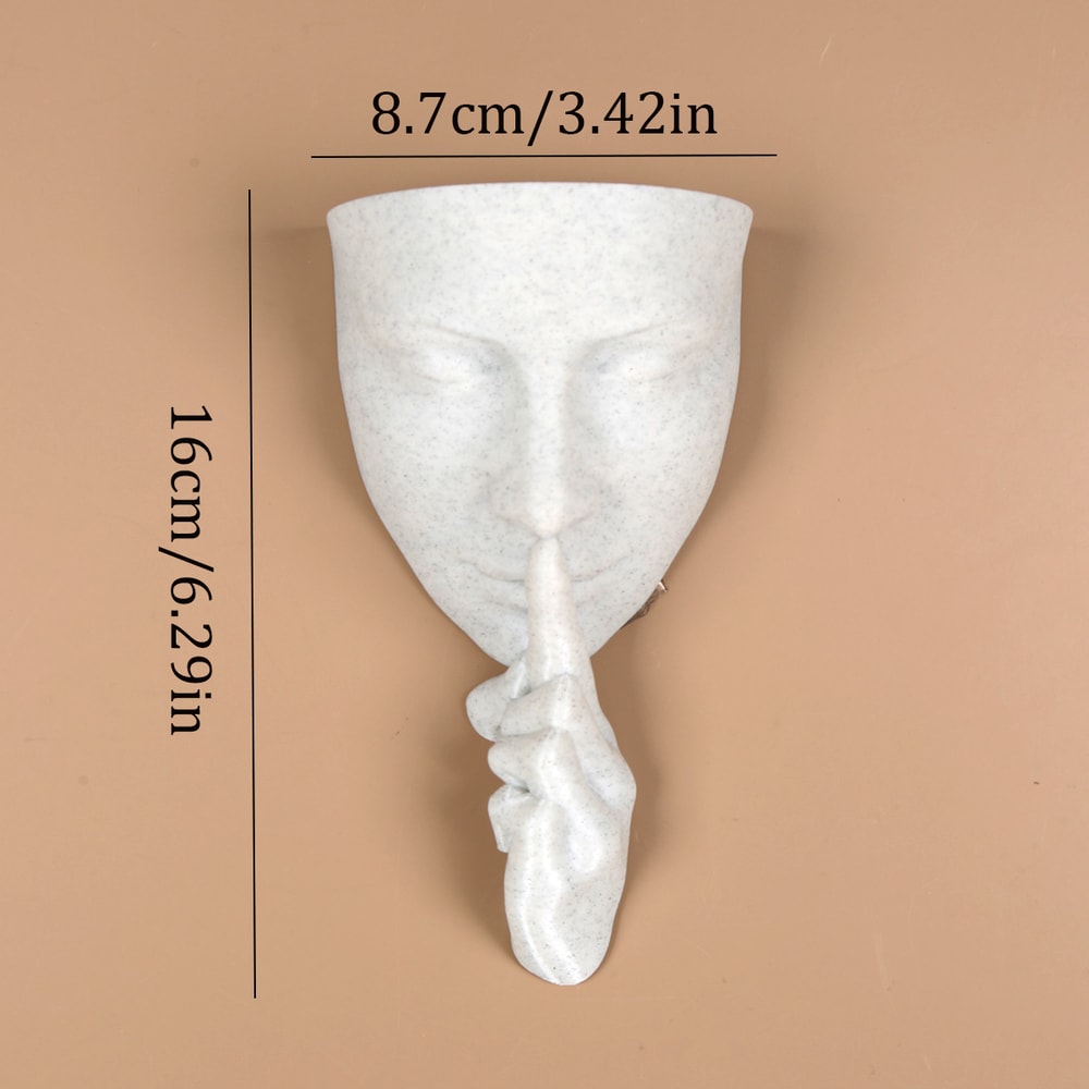 Nordic Face Wall Planter Decor Creative Indoor Plant Wall Holder for Modern Home Styling