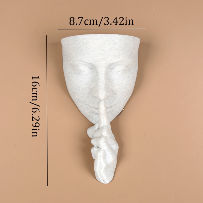 Nordic Face Wall Planter Decor Creative Indoor Plant Wall Holder for Modern Home Styling