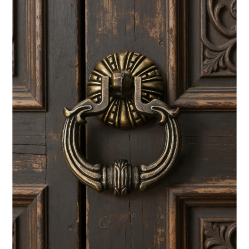 Vintage Bronze Cabinet Knob Retro Pattern Drawer Pull Handle 3