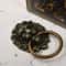 Vintage Lion Head Ring Drawer Pull Handles Antique Furniture Hardware 3