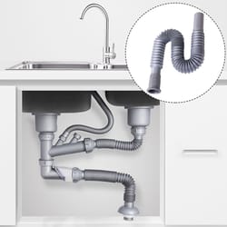 flexible sink drain hose extension pipe for kitchen and bathroom use