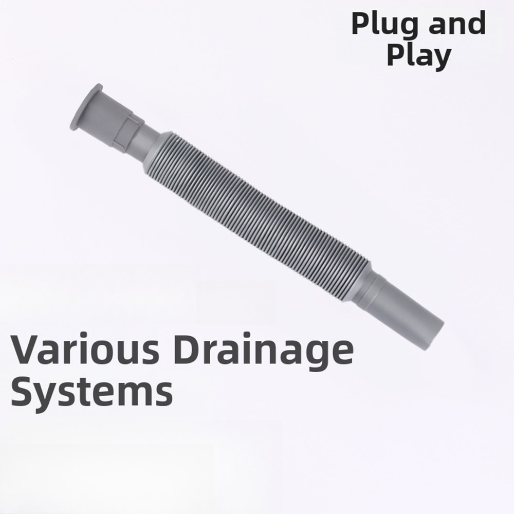 Adjustable Extendable Sink Drain Hose Flexible Drain Pipe for Kitchen & Bathroom