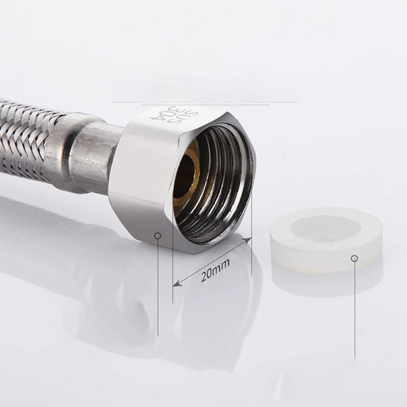 Premium Stainless Steel Water Inlet Pipe High Pressure Flexible Connector For Hot Cold 1