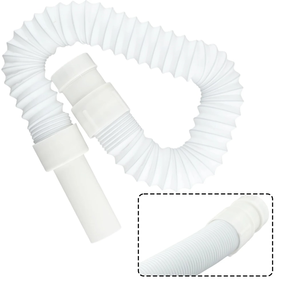 Flexible Kitchen & Bathroom Drain Pipe with Adjustable Waste Pipe Connector