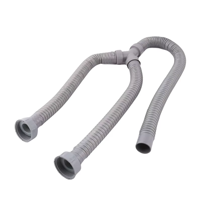 Flexible PVC Washing Machine Drain Hose Y Connector Washer Discharge Pipe