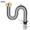 Flexible Stainless Steel Sink Drain Hose Adjustable Kitchen Bathroom Siphon Pipe