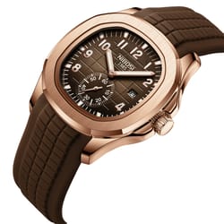 aqualuxe mens waterproof quartz watch with luminous dial & auto date