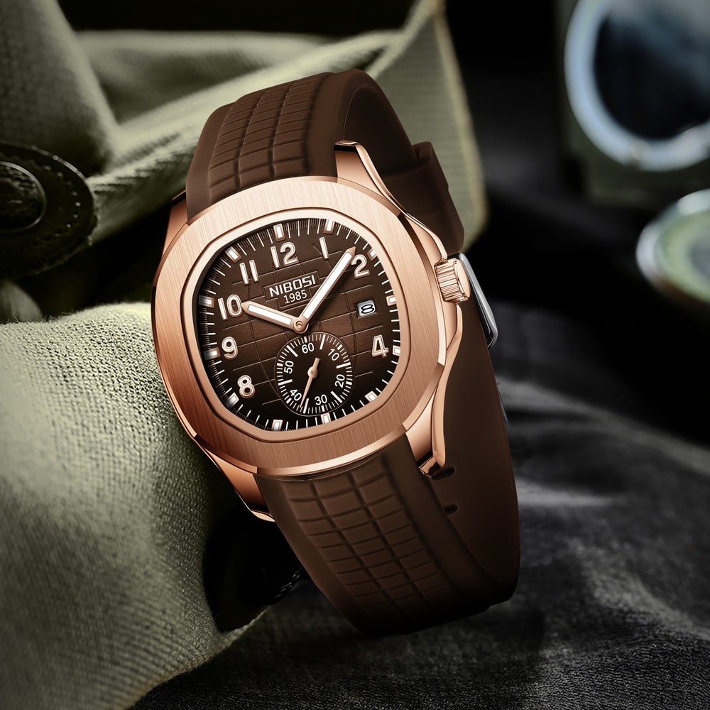 AquaLuxe Mens Waterproof Quartz Watch With Luminous Dial Auto Date 4