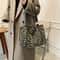 Leopard Print Canvas Tote Bag Large Capacity Shoulder Handbag For Travel And Shopping 4