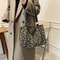 Leopard Print Canvas Tote Bag Large Capacity Shoulder Handbag For Travel And Shopping 4
