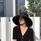 Vintage Wide Brim Straw Sun Hat for Women Beach Holiday Hepburn Style